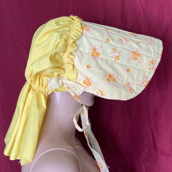 Vintage Handmade Prairie Bonnet OSFM Adult Sun Hat Civil War Reenactment Costume - Picture 6 of 7